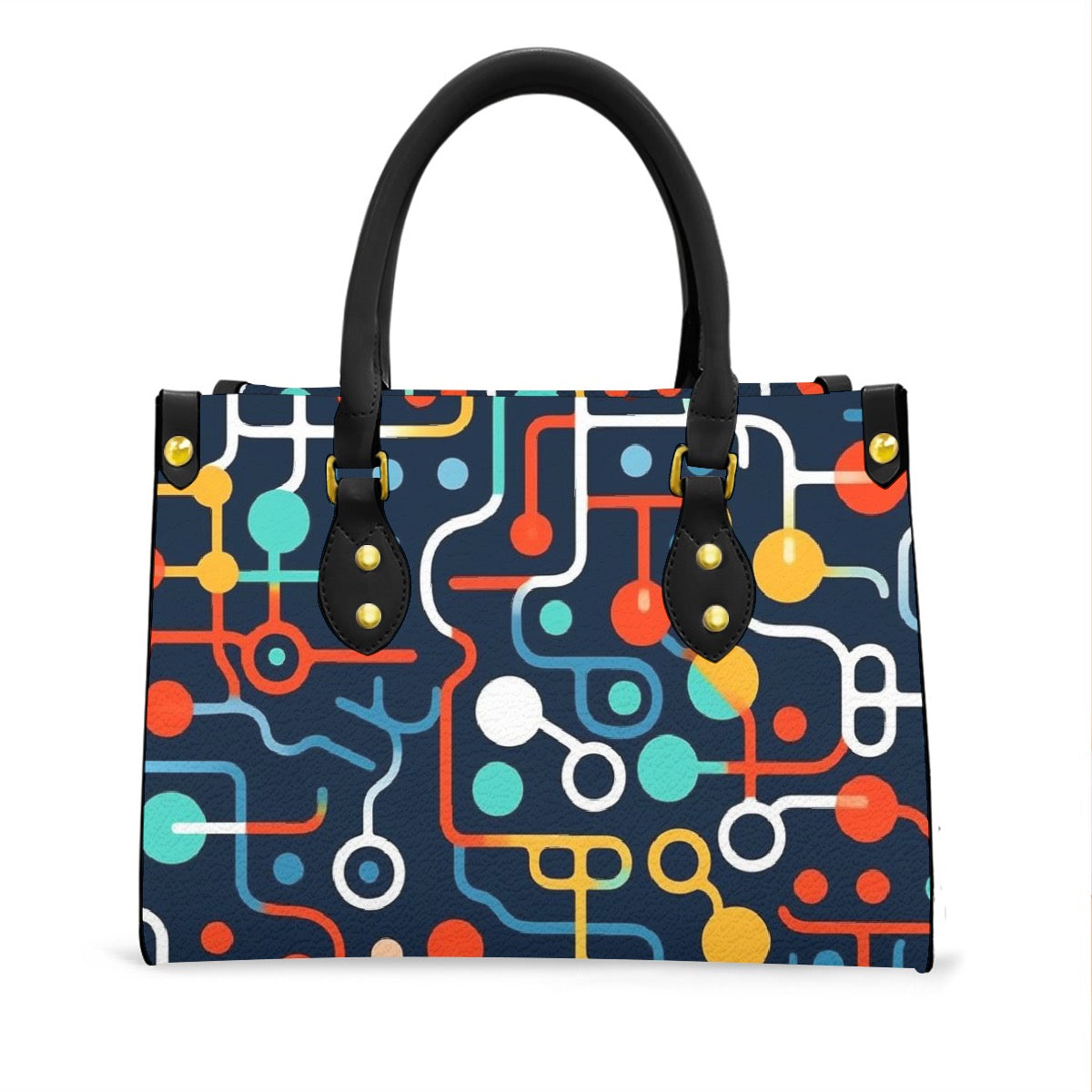 Women's Tote Bag With Black Handle