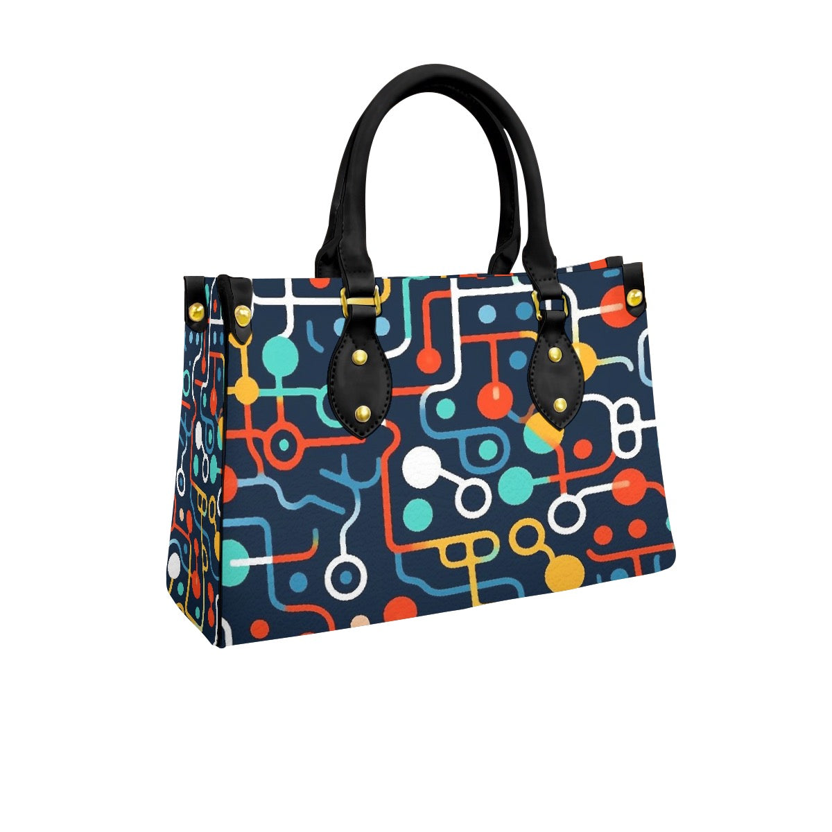 Women's Tote Bag With Black Handle