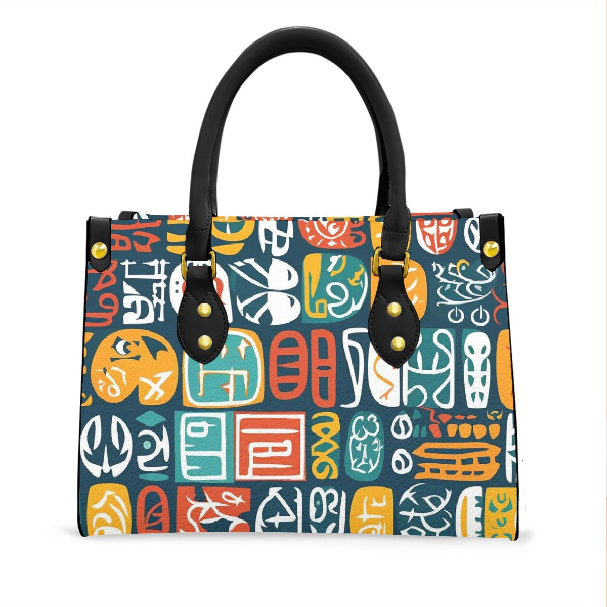 Women's Tote Bag With Black Handle